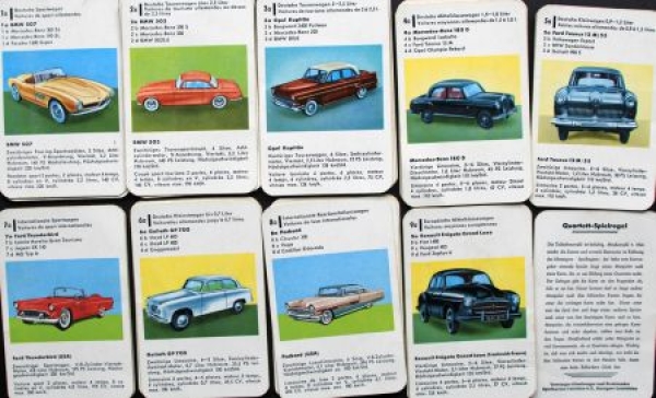 Altenburg Spielkarten "Auto-Quartett" 1958 Kartenspiel (9530)